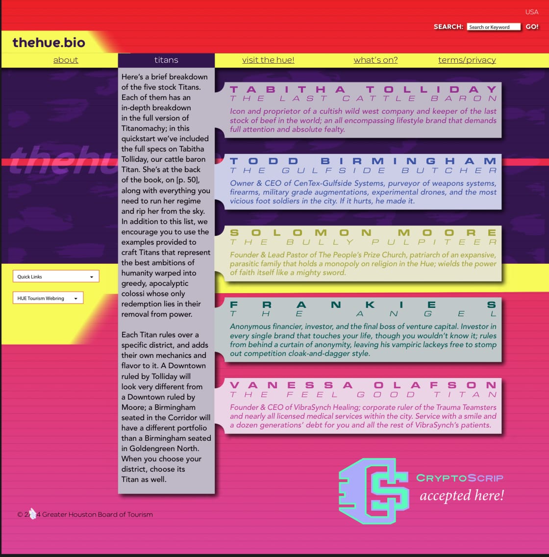 An 00s forum inspired spread of the available Titans in the TDotH Demo Edition.