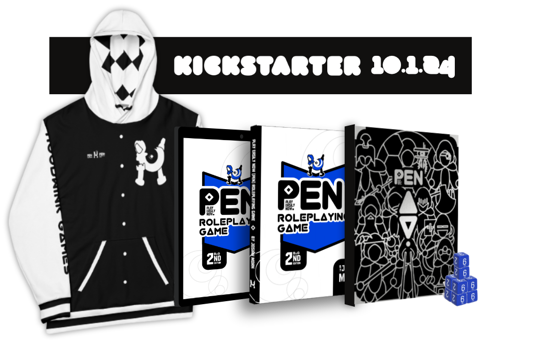 Hoodwink's PEN pledge rewards, launching on Kickstarter Oct. 3rd