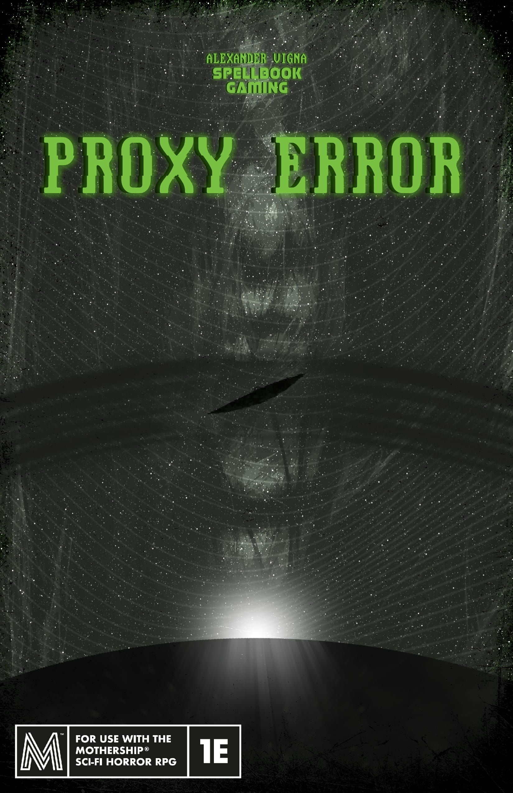 Book cover art: Same title, background: a gas giant orbited by an asteroid with a "ghost" faintly visible behind.