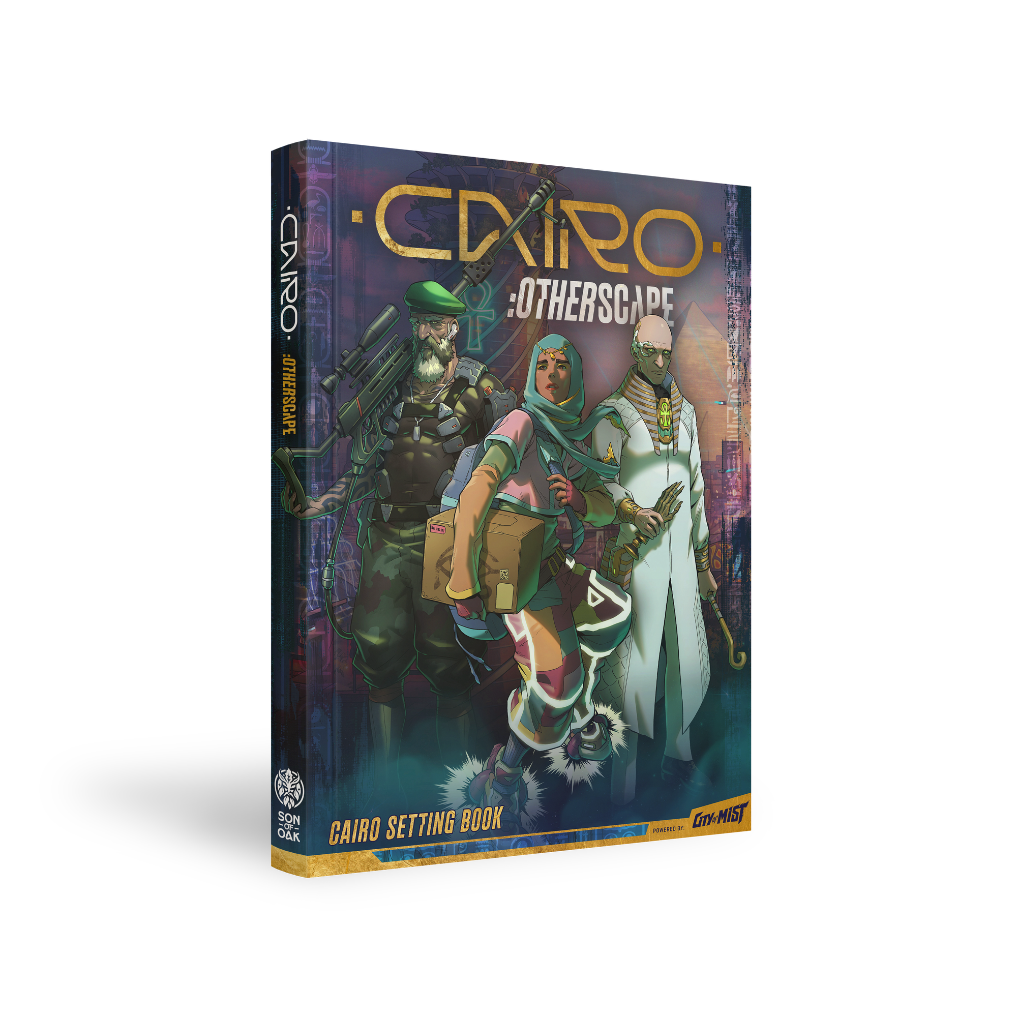 A mockup image of the Cairo:Otherscape book