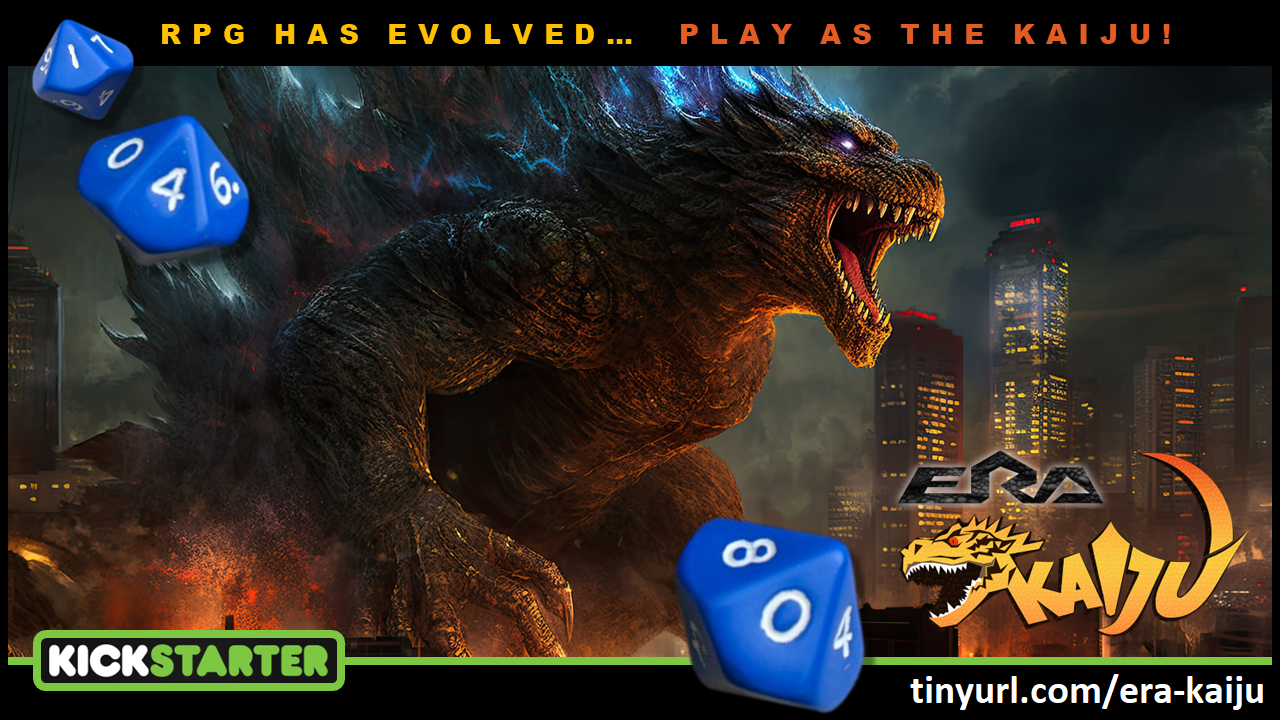 Tabletop RPGs Have Evolved! Era: Kaiju lets you play as one of these magnificent creatures...