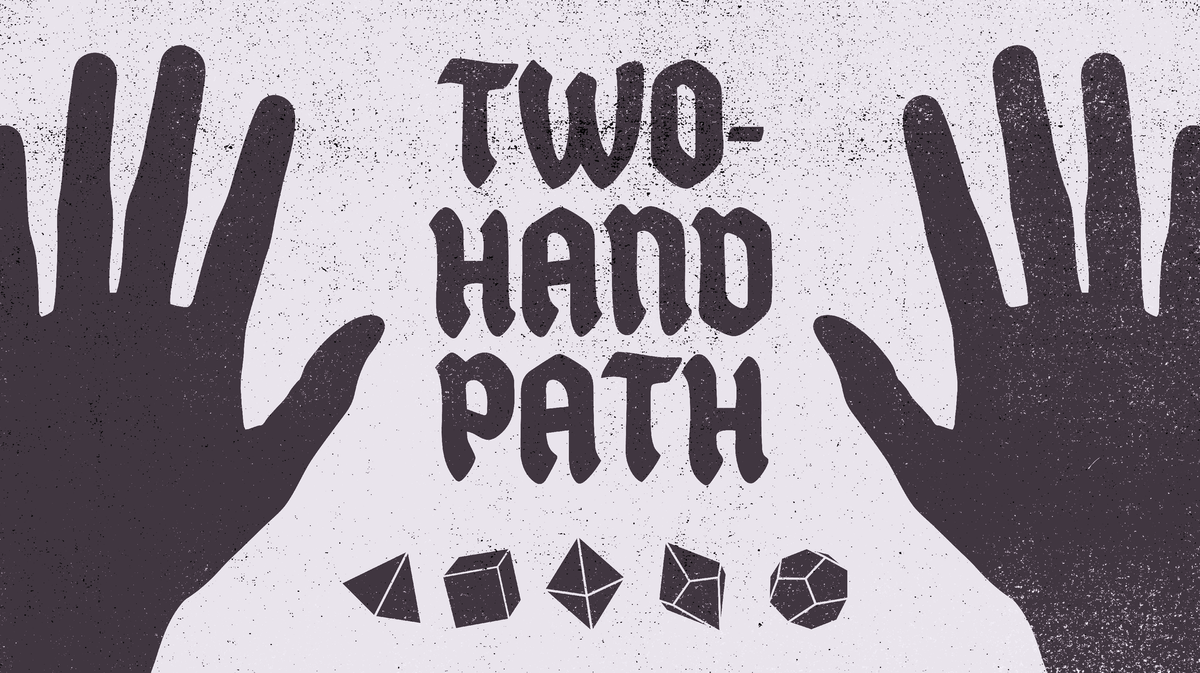 Two-Hand Path is a dungeon crawler from Slugblaster designer Mikey Hamm
