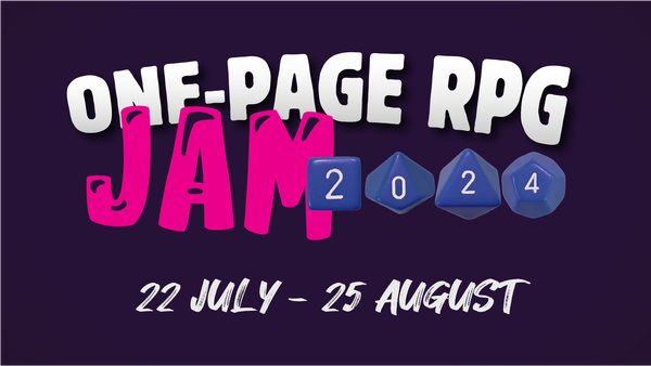 One-Page RPG Jam 2024 logo