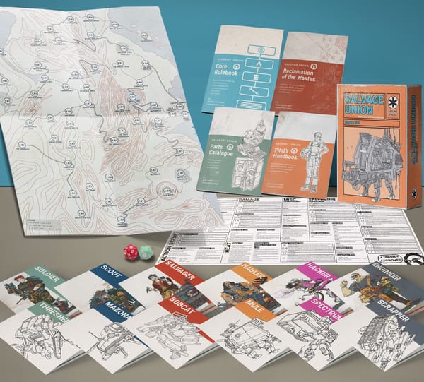 Leyline Press launches the Salvage Union Starter Set on BackerKit