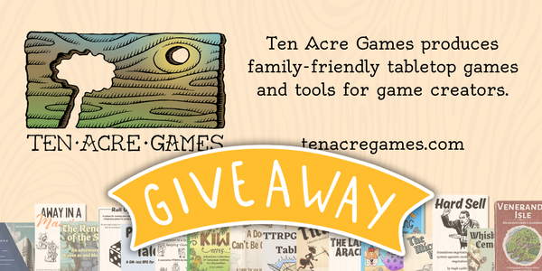 Ten Acre Games - launch giveaway - tenacregames.com