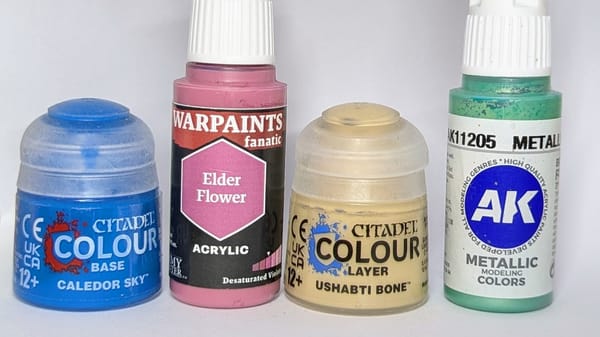 A photo of four paints.