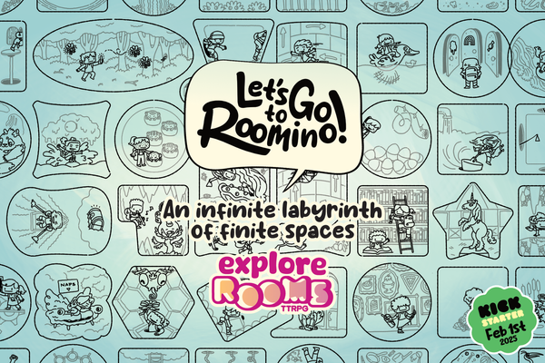 Marshmallow dungeon crawler TTRPG Let’s Go to Roomino! by Eric Oakland