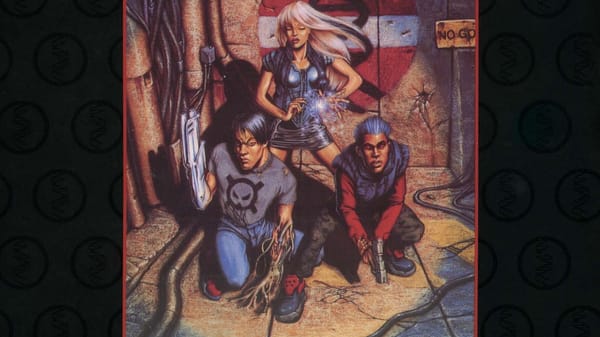 An illustration showing three cyberpunk teens exhibiting superpowers.